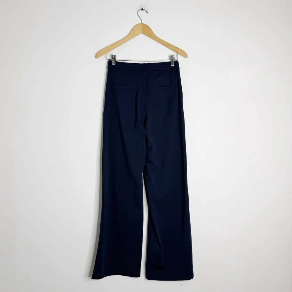 Halara XS Tall Navy Wide Leg Pants 02857107 | High Rise Stretch Dress Trousers - Picture 3 of 8